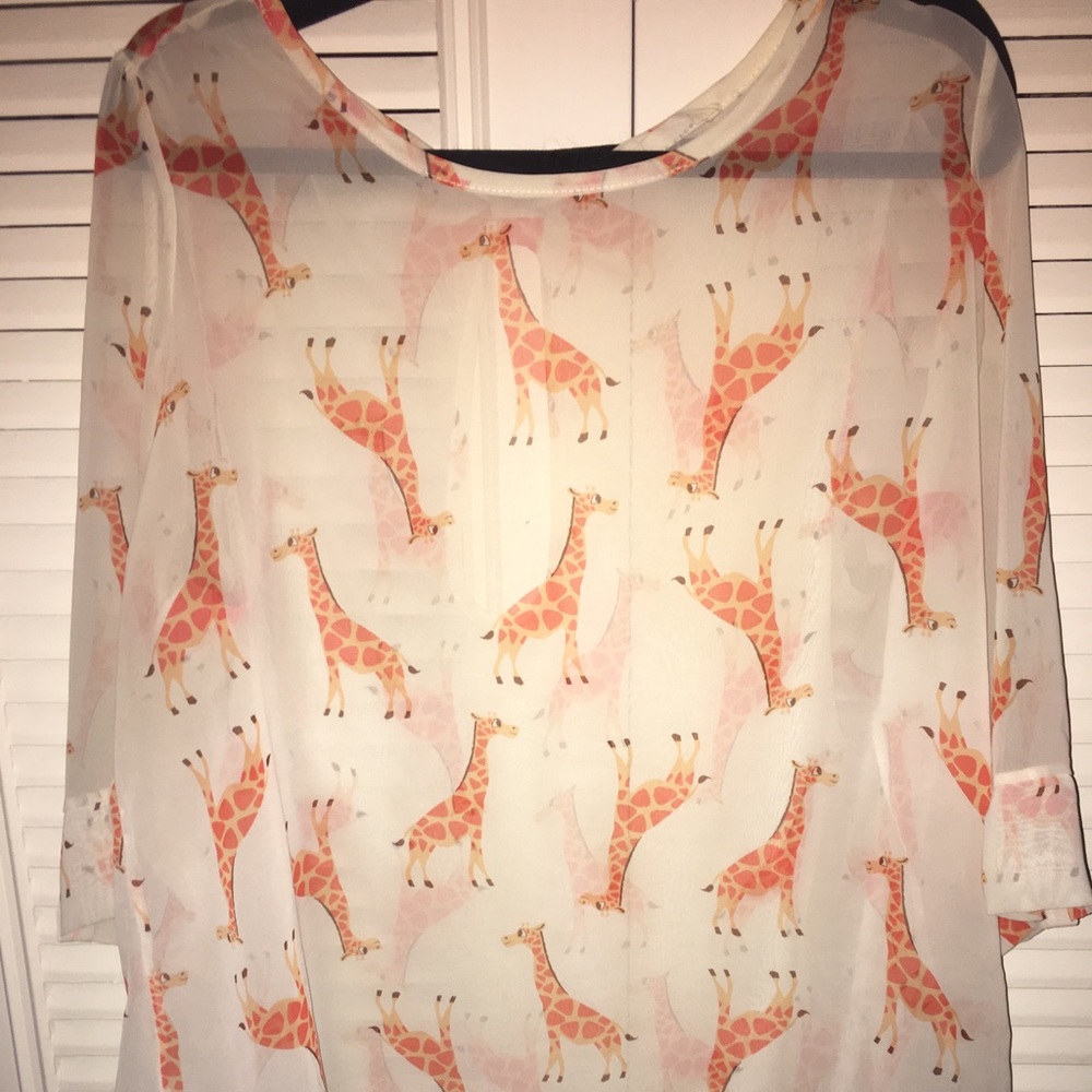 Modcloth Giraffe Blouse